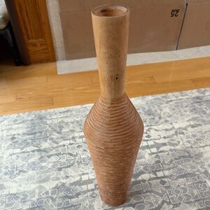 Organic Mid century modern Wooden Vase